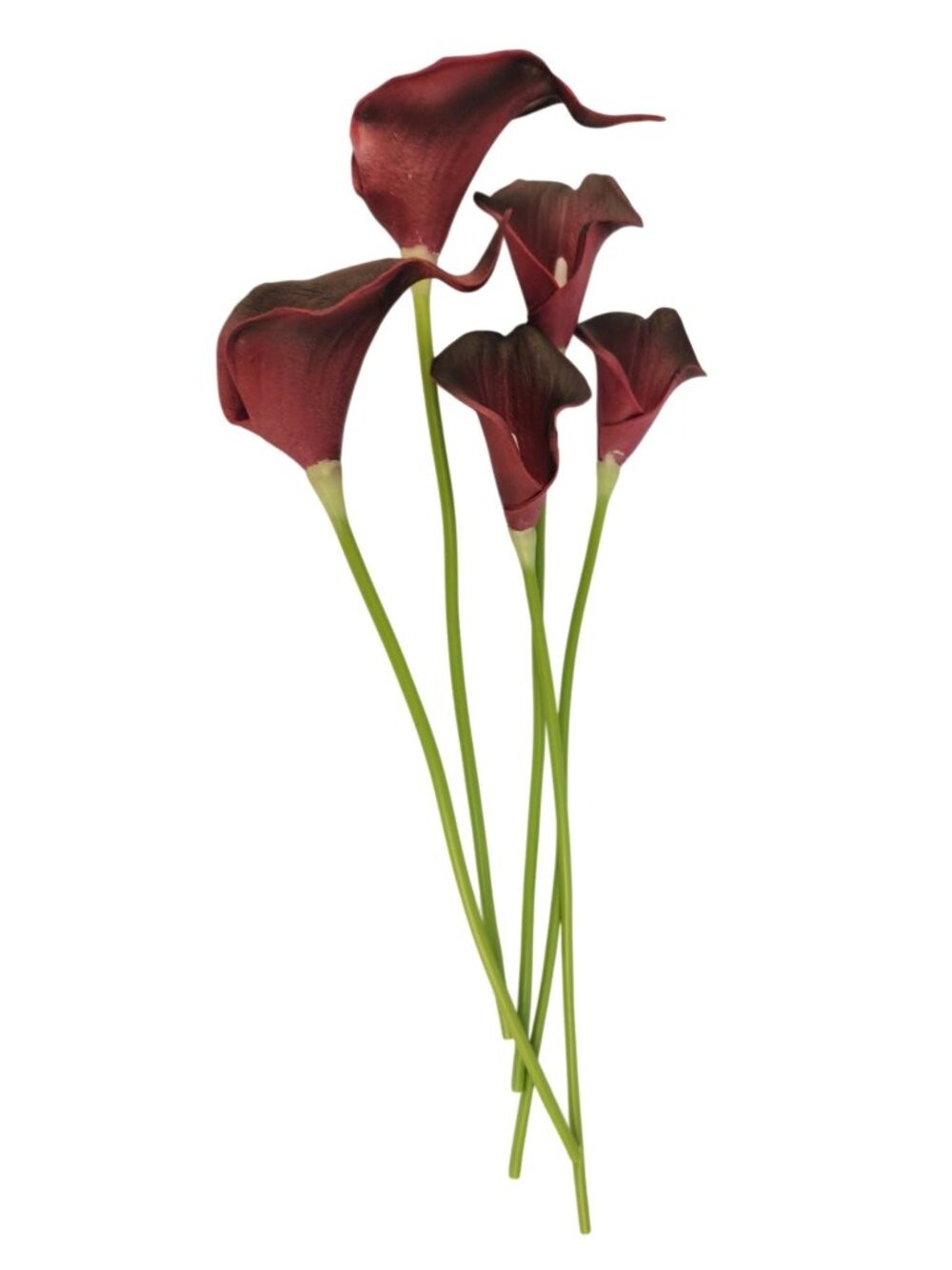 Deep Purple Calla Lily Bouquet Burgundy Artificial Flowers Modern Home Decor Wed